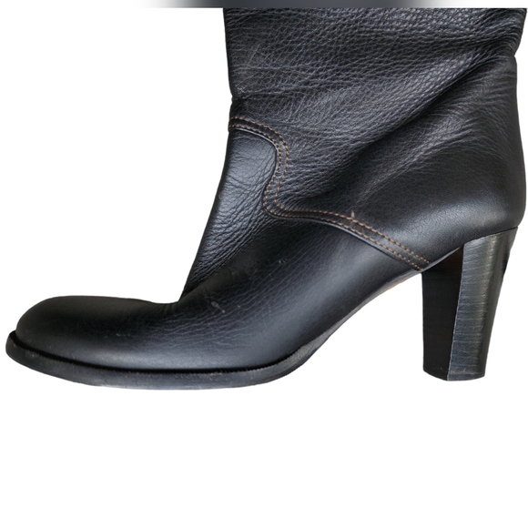 SOLD Chloe Black Grain Pebble Leather OTK Over The Knee Thigh High Boot 9 IT 39 - Picture 5 of 16